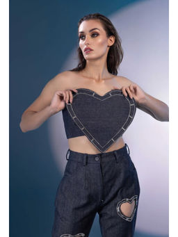 Kayjay by Kritika Jain - Heart Shaped Padded Crop Top