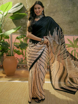 SATRANI - Khadi Printed Saree with Unstitched Blouse