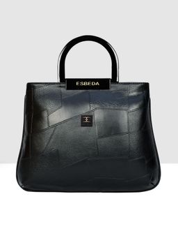 ESBEDA - Black Colour Embossed Top Handle Handbag for Women