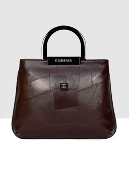 ESBEDA - Brown Colour Embossed Top Handle Handbag for Women