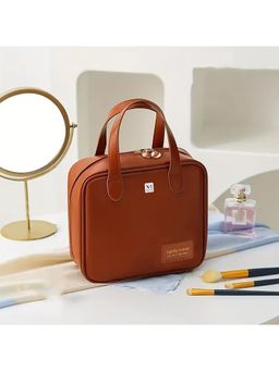 NFI Essentials - Women's Brown Cosmetic Travel Makeup Pouch