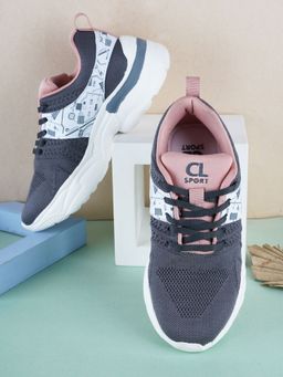 Carlton London - Women Grey Woven Design Sneakers