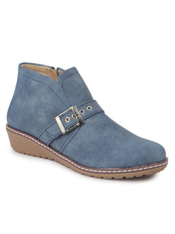 VALIOSAA - Solid Blue Casual Boots