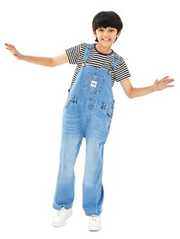 Olele - Boys Vanilla Full Length Denim Dungaree - Indigo Blue