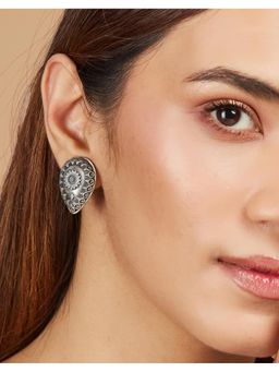 Fabindia - Women Silver Ethnic Stud Earrings