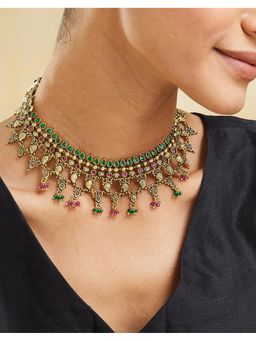 Fabindia - Multi-Color Stone Studded Short Necklace