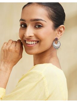 Fabindia - Multi-Color Stone Chandbali Earrings