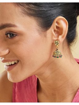 Fabindia - Multi-Color Stone Jhumka Earrings