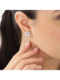 JUPRA - Three Oval Stones 925 Sterling Silver Stud Earrings