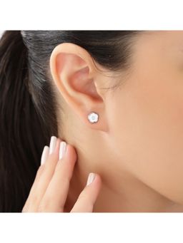 JUPRA - Enamel Floral 925 Sterling Silver Stud Earrings