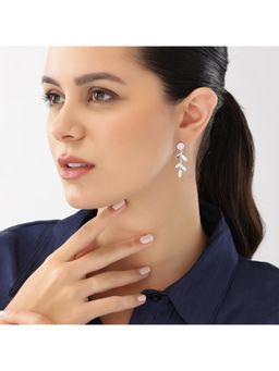 JUPRA - Hanging Leaf 925 Sterling Silver Drop Earrings