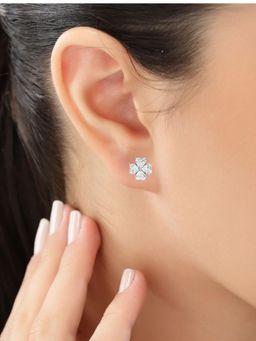JUPRA - Four Heart Leaf 925 Sterling Silver Stud Earrings