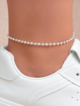 JUPRA - Round Ball Chain 925 Storming Silver Anklets