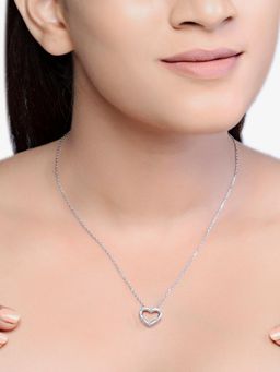 JUPRA - Halo Hearts Chain Pendent 925 Sterling Silver Necklace