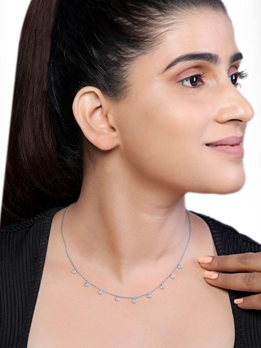 JUPRA Mini Solitaire Charms 925 Sterling Silver Necklace