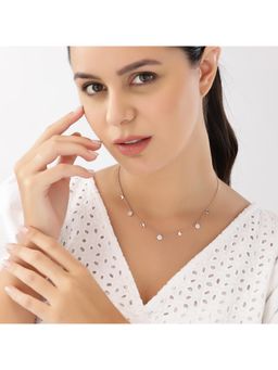 JUPRA - Rose Gold Circle Charms 925 Sterling Silver Necklace