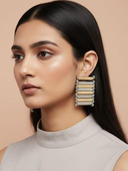 The Bling Girll - Women Dual Tone Drop Earrings