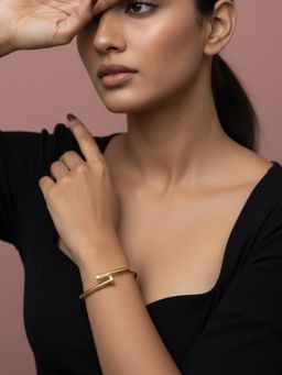 The Bling Girll - Women Gold Plated Statement Bracelet