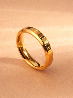 Palmonas - Sleek Edge Golden Band Ring