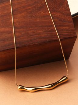 Palmonas - Molten Gold Curve Necklace