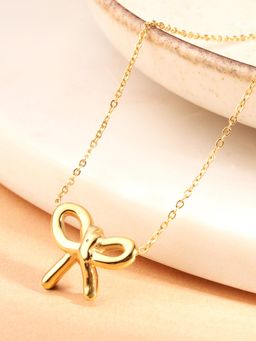 Palmonas - Golden Grace Bow Pendant Necklace