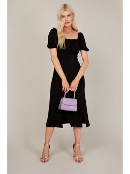 Trendyol - Black Milk Maid Top Midi Dress With Split