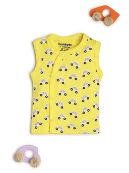 Bontots - Boys Yellow Printed Jhabla