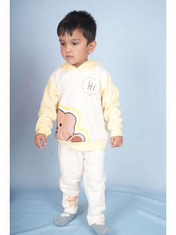 Bontots - Boys Yellow Printed Hoodies