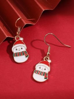 EL REGALO - Kids Girls Earrings for Christmas Festive Collection White