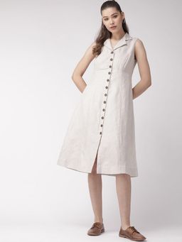 Twenty Dresses by Nykaa Fashion - Beige Always Love Linen Dress