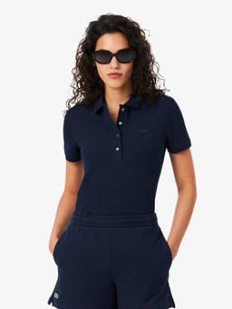 Lacoste - L.12.D Slim Fit Stretch Mini Pique Navy Blue Polo T-Shirt