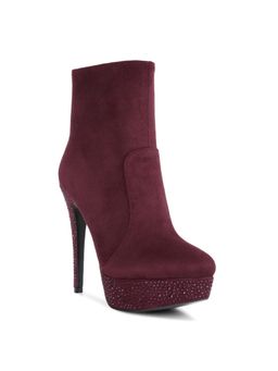 London Rag - Embellished Maroon Casual Boots
