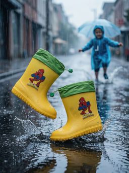 Yellow Bee - Yellow Marvel Spider Man Rain Boots