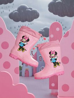 Yellow Bee - Pink Disney Minnie Mouse Waterproof Rain Boots