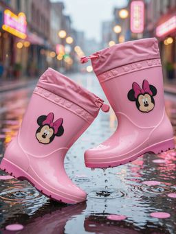 Yellow Bee - Pink Disney Minnie Mouse Rain Boots