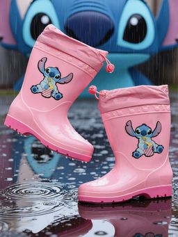 Yellow Bee - Pink Disney Stitch Rain Boots
