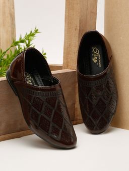 Tiny Bugs - Brown Boys Ethnic Wear Mojaris