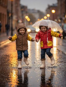 Yellow Bee - Beige Stylish Waterproof Rain Boots
