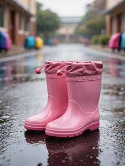 Yellow Bee - Pink Adorable Waterproof Rain Boots