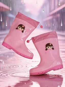 Yellow Bee - Pink Cute Rain Boots with Doll Charm