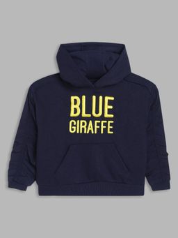 Blue Giraffe - Boys Solid Navy Hoodie