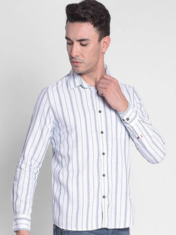 CRIMSOUNE CLUB - Men's White Striped Shirt