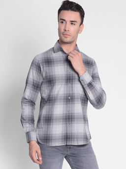 CRIMSOUNE CLUB - Men's Grey Checked Shirt