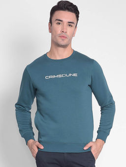 CRIMSOUNE CLUB - Men's Green Printed Sweat-Shirt