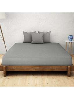 Welspun - Welprotect Polyester Solid Soft, Durable & Allergen Safe Grey Mattress Protector