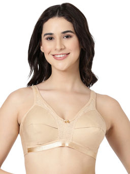 BLOSSOM - Beige Plus Size Full Coverage Everyday Cotton Bra
