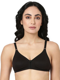 BLOSSOM - Black Non Padded T-Shirt Bra with Square Back