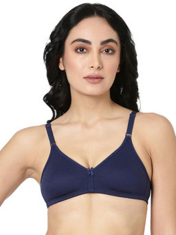 BLOSSOM - Blue Non Padded T-Shirt Bra with Square Back