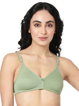BLOSSOM - Green Non Padded T-Shirt Bra with Square Back