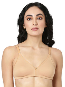 BLOSSOM - Beige Non Padded T-Shirt Bra with Square Back